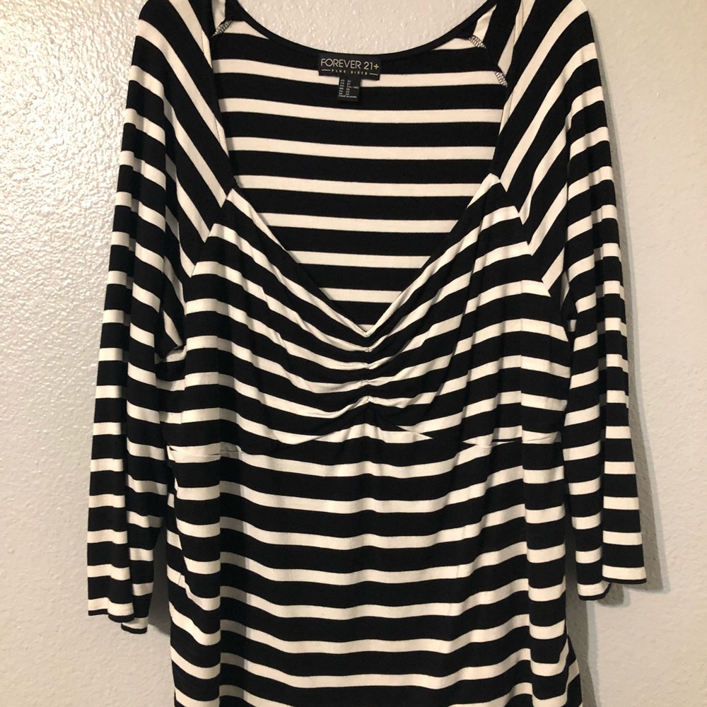 Black and white blouse
